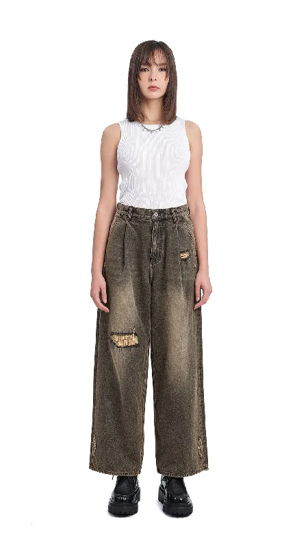 Soil Denim Studded Balloon Jeans