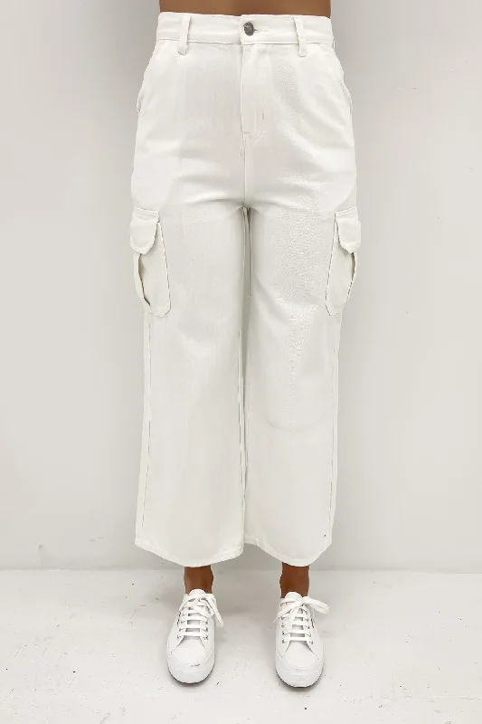 Loxley Cargo Pant White