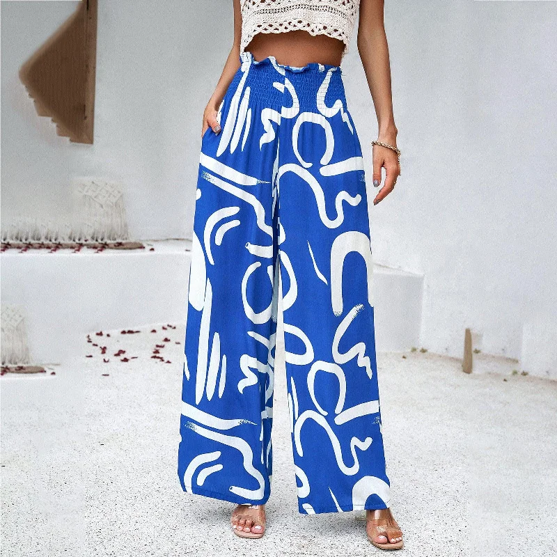 MJ Juniper Pattern Printed Loose Pants