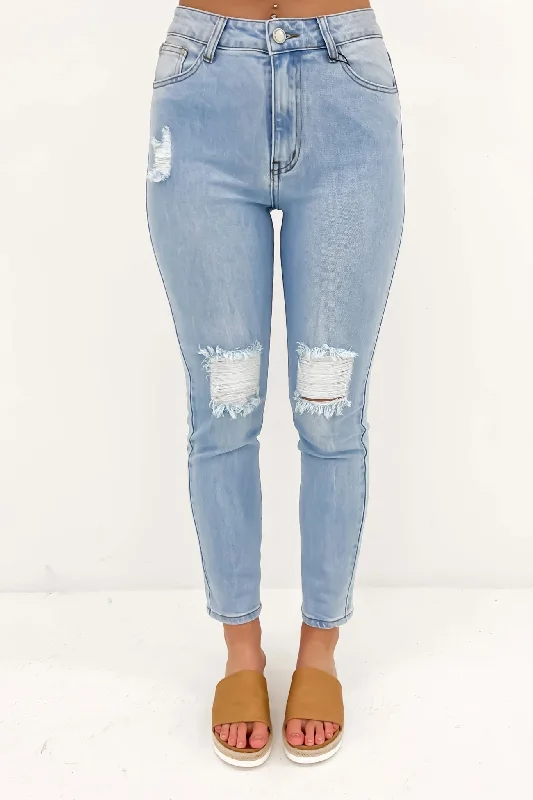 Rhys Ripped Mom Jean Light Blue