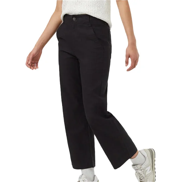 Tentree Women's Pants - Hemp Stretch Straight Leg Pant - Meteorite Black