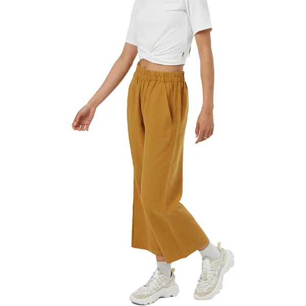 Tentree Women's Pants - TreeLinen Billow Pant - Golden Brown