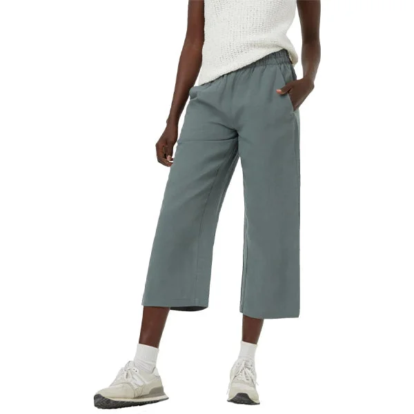 Tentree Women's Pants - TreeLinen Billow Pant - Light Urban Green