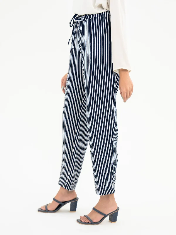 Stripe Printed Jersey Pants