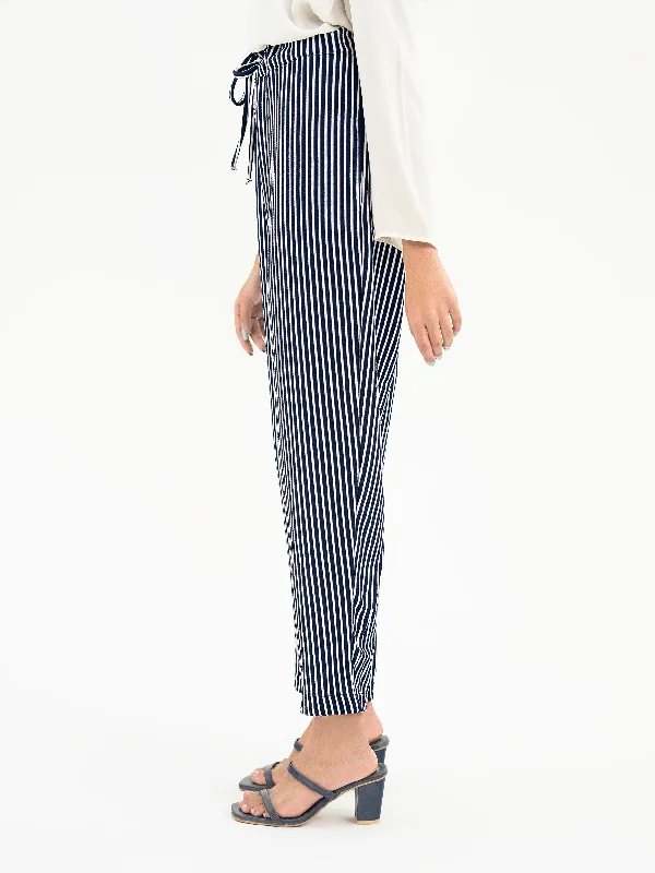 Stripe Printed Jersey Pants