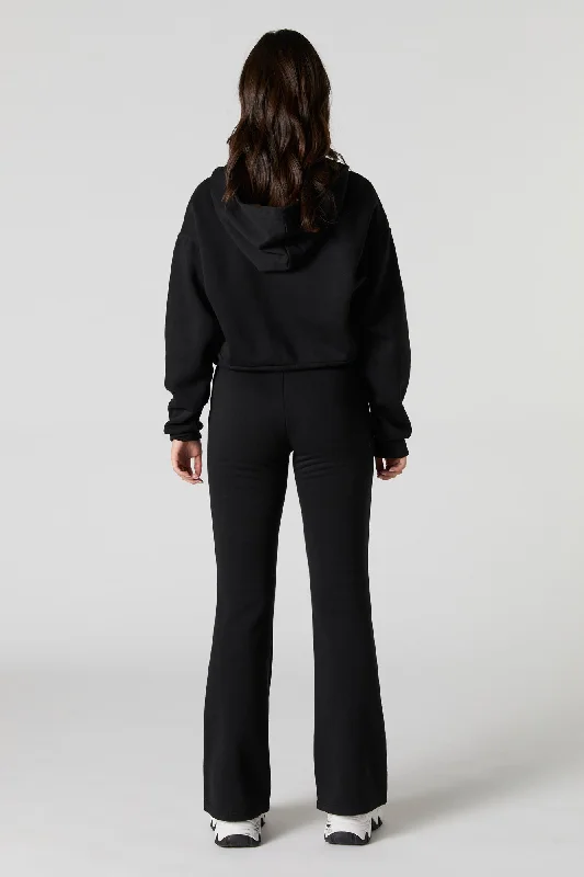 Fleece Drawstring Flare Sweatpant