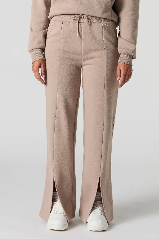 Fleece Slit Flare Sweatpant