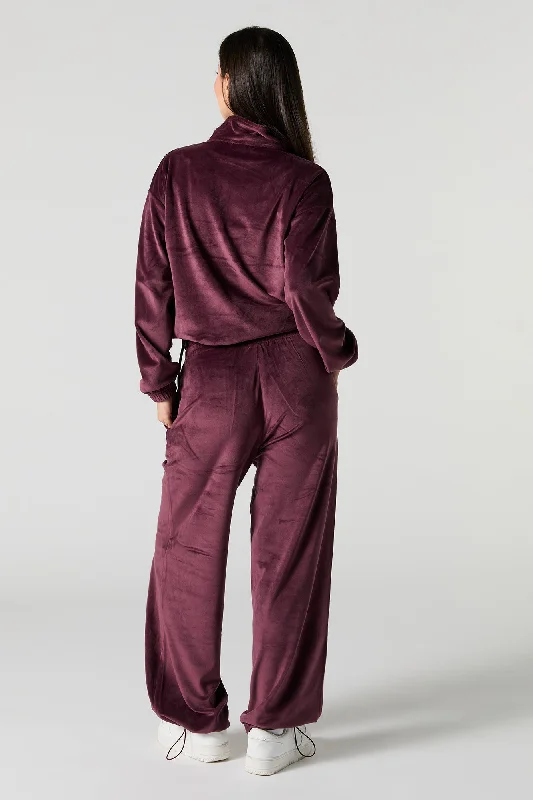 Velour Toggle Hem Sweatpant