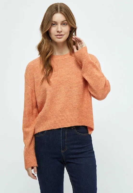 Orchid Knit Pullover - BRANDIED MELON MEL