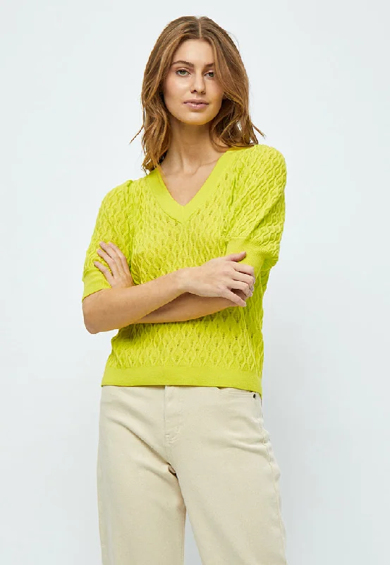 PCRosalia Knit T-Shirt - Green Lemonade