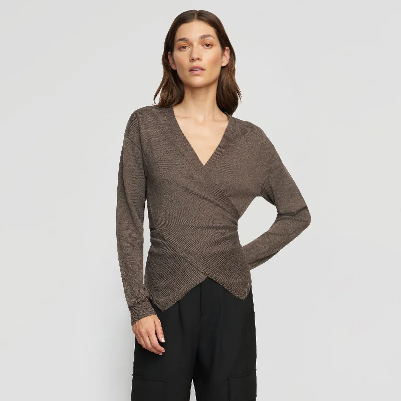 Tamar Wrap Knit Sweater