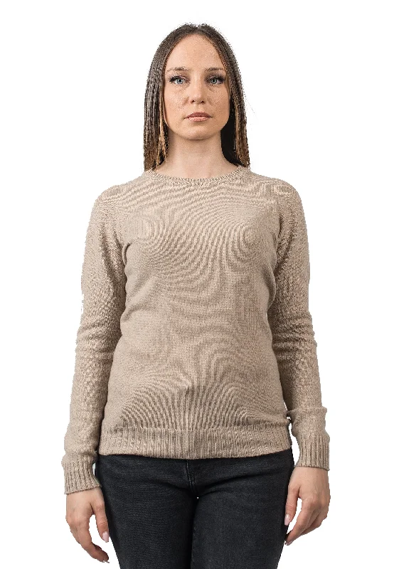 Crew neck 100% regenerated cashmere