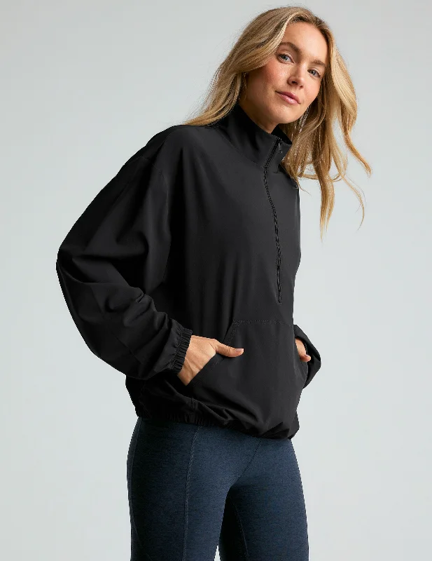 Stretch Woven In Stride Half Zip Pullover